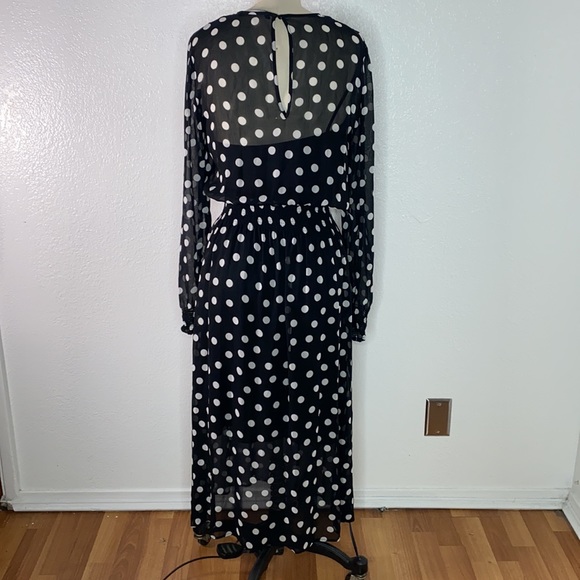 ZARA black and white polka dot fun party dress S - Picture 7 of 8